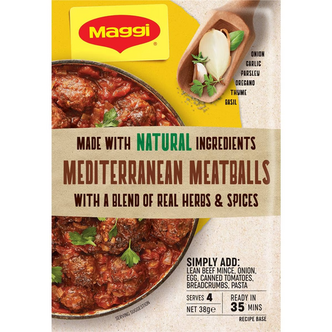 Maggi Dry Recipe Bases Italian Style Mediterranean Meatballs 38g