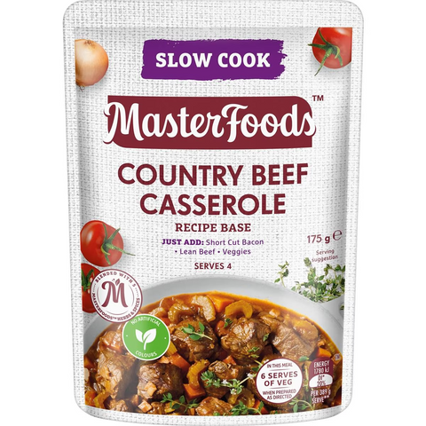 Masterfoods Country Beef Casserole Slow Cook Recipe Base 175g