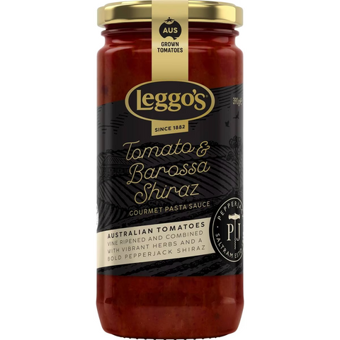 Leggo's Gourmet Pasta Sauce Tomato & Pepperjack Barossa Shiraz 390g