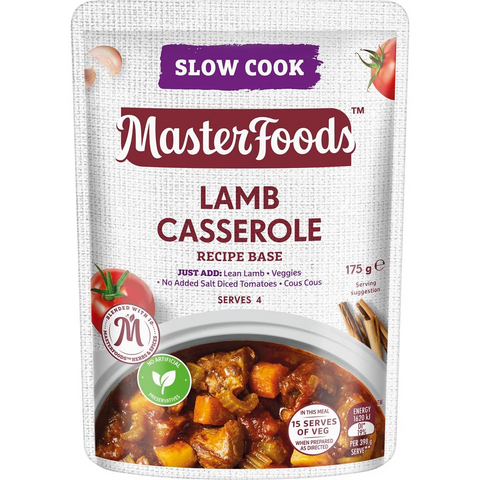 Masterfoods Lamb Casserole Slow Cook Recipe Base 175g