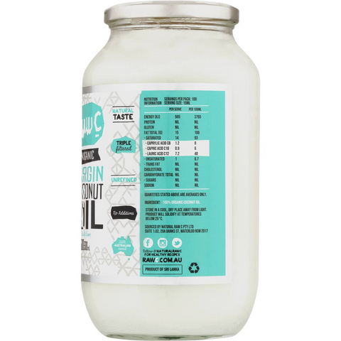 Raw C Organic Virgin Coconut Oil 1500ml