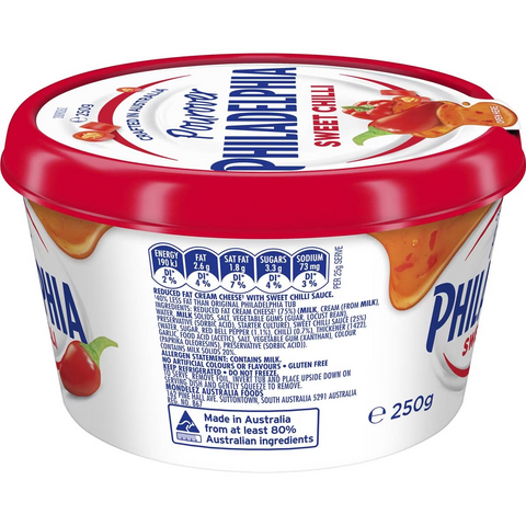 Philadelphia Sweet Chilli Cream Cheese Pourover Tub 250g