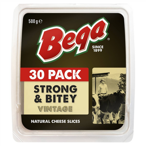 Bega Strong & Bitey Vintage Cheese Slices 500g