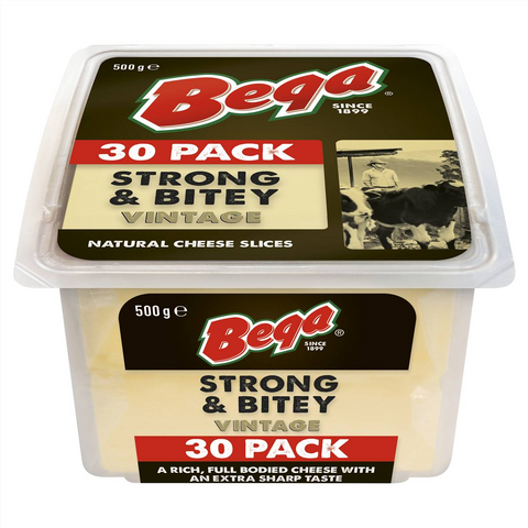 Bega Strong & Bitey Vintage Cheese Slices 500g