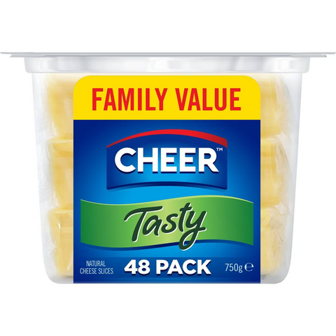 Cheer Cheese Slices Tasty 750g