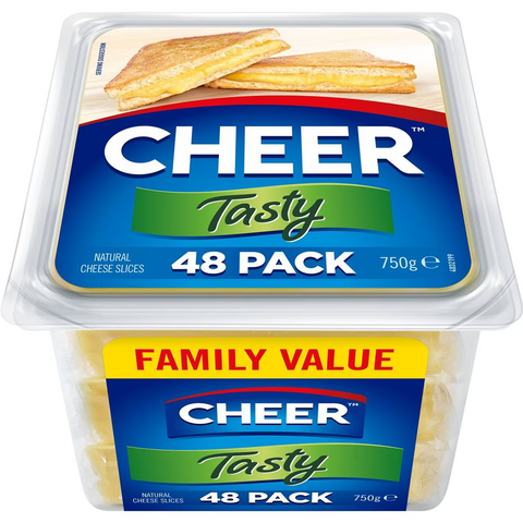 Cheer Cheese Slices Tasty 750g