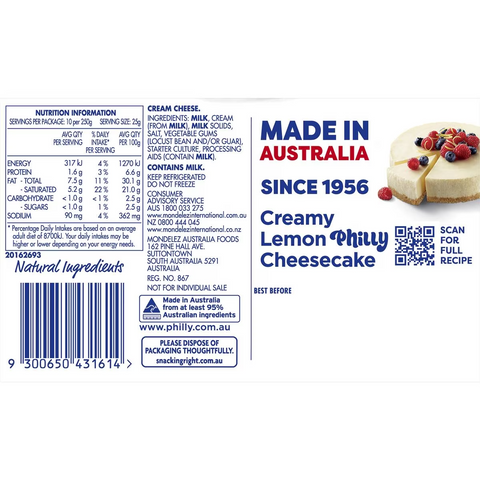 Philadelphia Original Cream Cheese Twin Block 500g