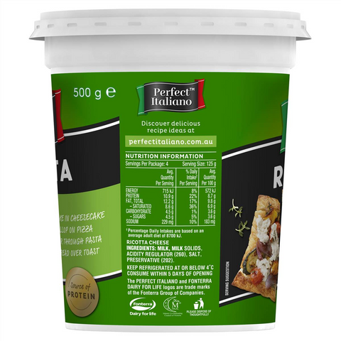 Perfect Italiano Original Smooth Ricotta 500g