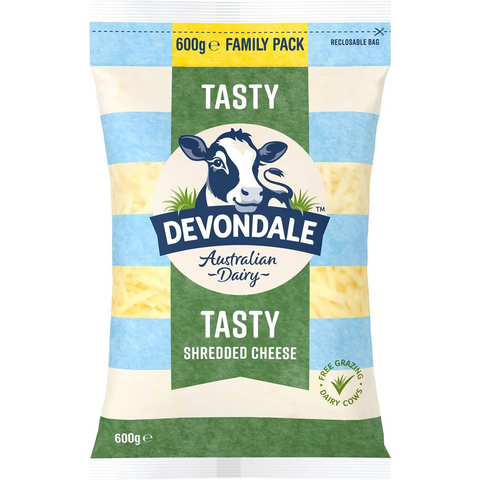 Devondale Shredded Tasty Cheese 600g