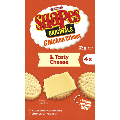 Arnott's Chicken Crimpy Shapes Cracker Biscuits & Cheese 32g