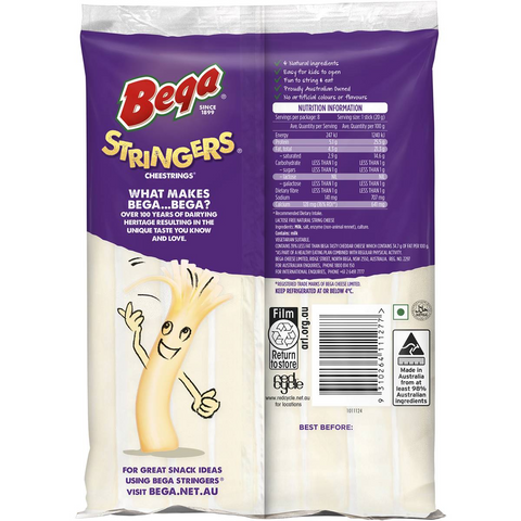 Bega Stringers Lactose Free Cheese 8 Pack