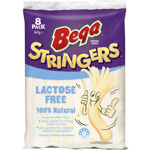 Bega Stringers Lactose Free Cheese 8 Pack