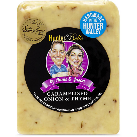 Hunter Belle Caramelised Onion & Thyme Cheddar 140g