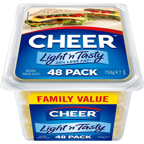 Cheer Cheese Slices Tasty Light 750g