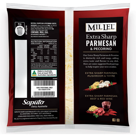 Mil Lel Extra Sharp Parmesan & Pecorino 170g