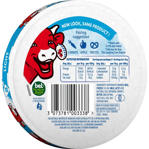 Laughing Cow Cheese Light 128g