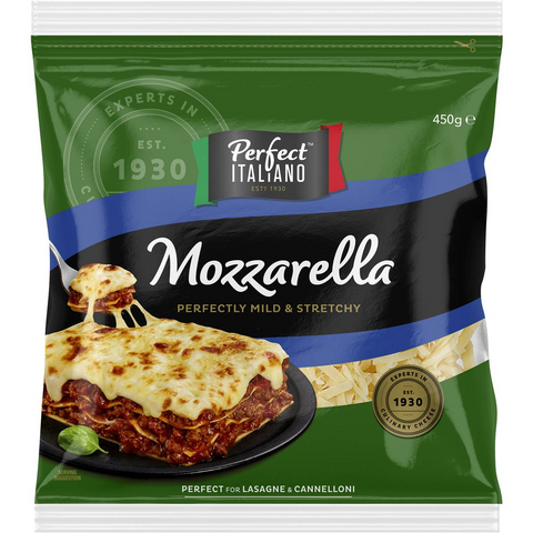 Perfect Italiano Grated Mozzarella Cheese 450g