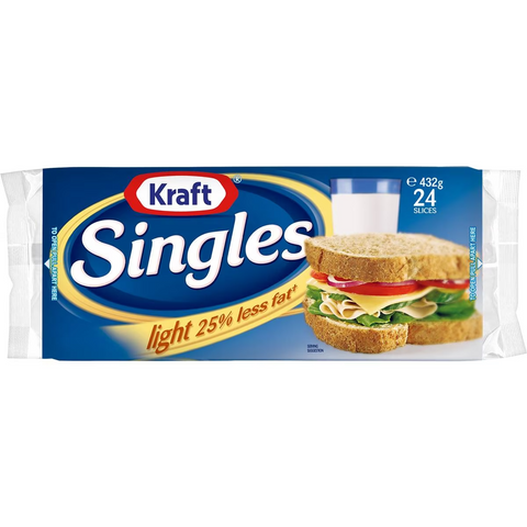 Kraft Singles Light 25% Less Fat 432g