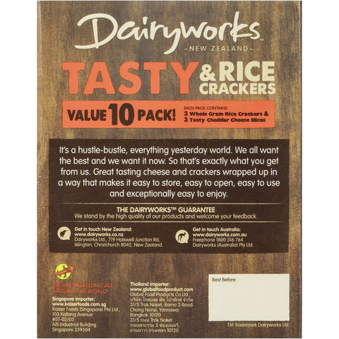 Dairyworks Tasty Cheese & Rice Cracker 10 Pack