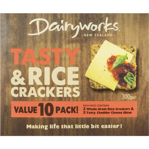 Dairyworks Tasty Cheese & Rice Cracker 10 Pack