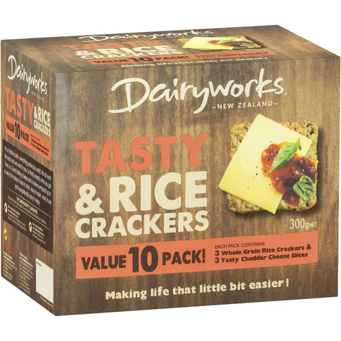 Dairyworks Tasty Cheese & Rice Cracker 10 Pack