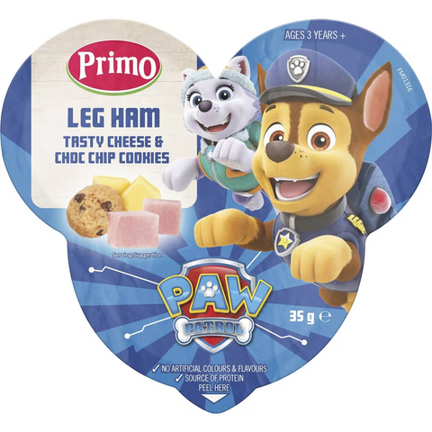 Primo Mini Mix Ups Paw Patrol Ham Cheese & Choc Chip Cookies 35g