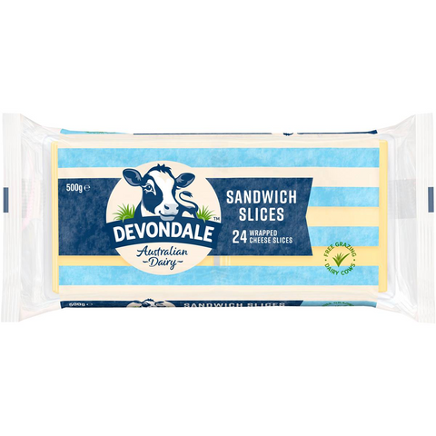 Devondale Sandwich Cheese Slices 500g