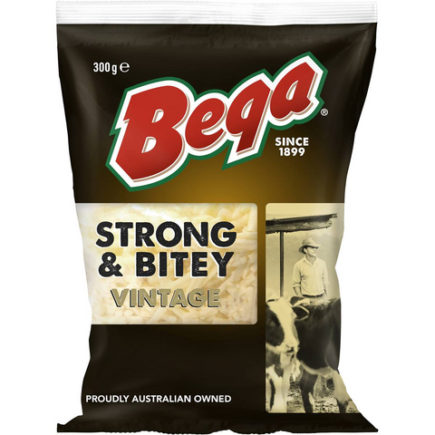 Bega Strong & Bitey Vintage Shredded Cheese 300g