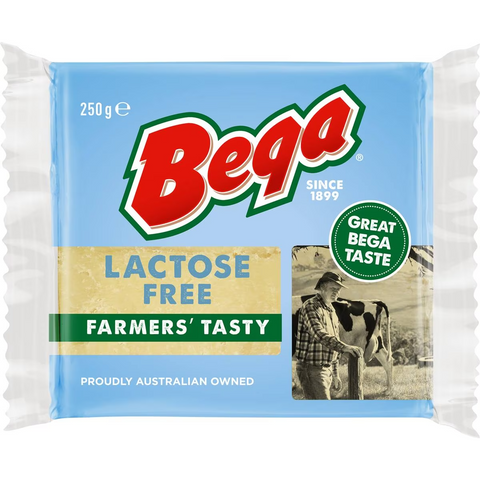 Bega Lactose Free Farmers Tasty Cheese Block 250g