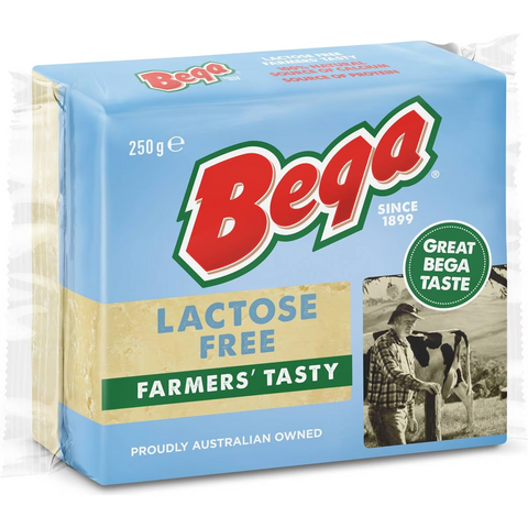 Bega Lactose Free Farmers Tasty Cheese Block 250g