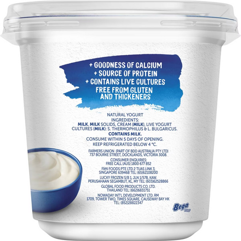 Farmers Union Greek Style Natural Yoghurt 1kg