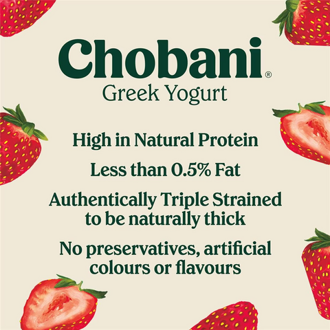 Chobani Strawberry Greek Yogurt Pouch 140g