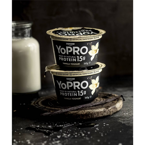 Yopro Danone High Protein Yoghurt No Added Sugar Vanilla 160g