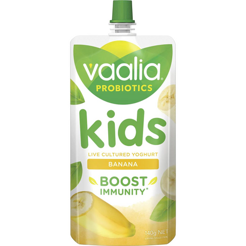 Vaalia Kids Probiotic Yoghurt Pouch Banana 140g