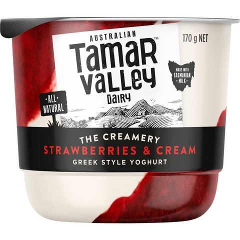 Tamar Valley Dairy Yoghurt Strawberry & Cream 170g