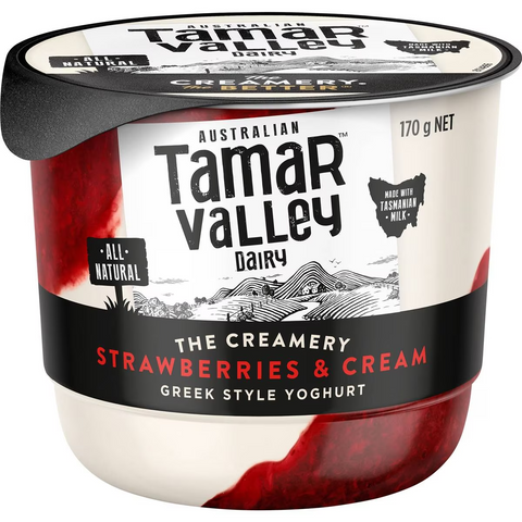 Tamar Valley Dairy Yoghurt Strawberry & Cream 170g