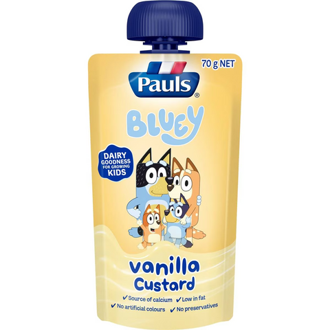 Pauls Custard Pouch Bluey Vanilla 70g