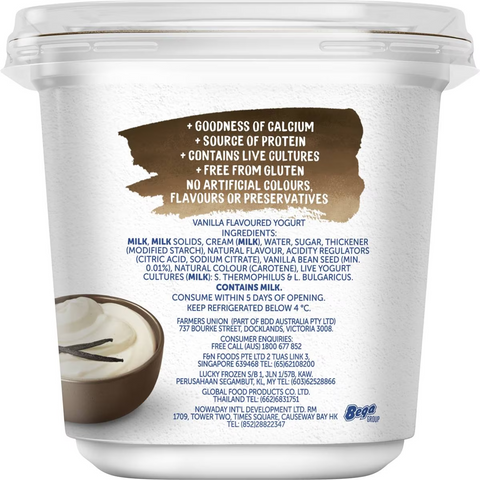 Farmers Union Greek Style Yogurt Vanilla 950g