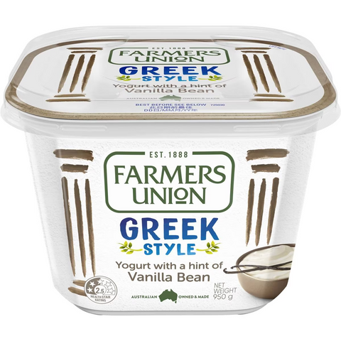 Farmers Union Greek Style Yogurt Vanilla 950g