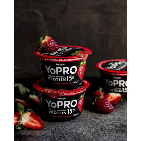 Yopro Danone High Protein Yoghurt No Added Sugar Strawberry 160g