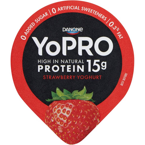 Yopro Danone High Protein Yoghurt No Added Sugar Strawberry 160g