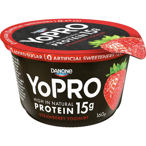 Yopro Danone High Protein Yoghurt No Added Sugar Strawberry 160g