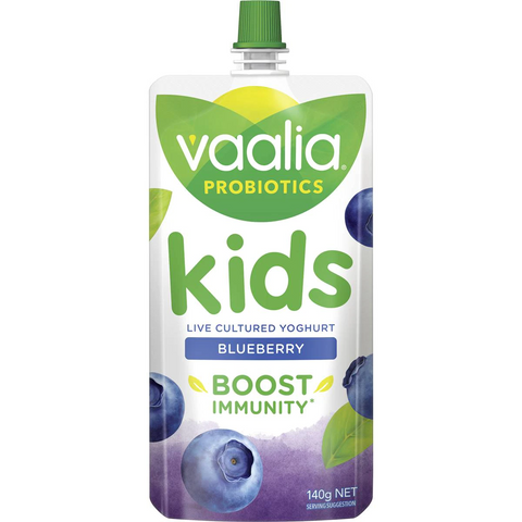 Vaalia Kids Probiotic Yoghurt Pouch Blueberry 140g