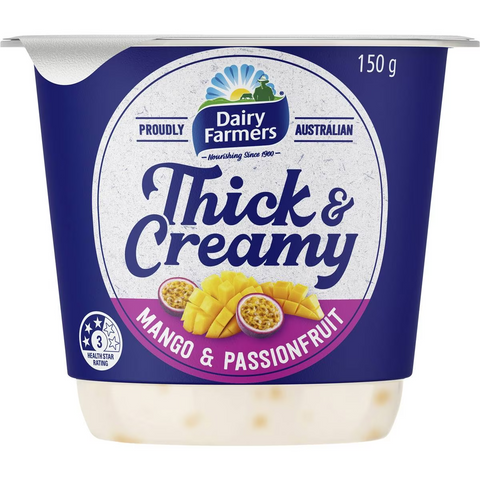 Dairy Farmers Thick & Creamy Mango & Passionfruit Yoghurt 150g