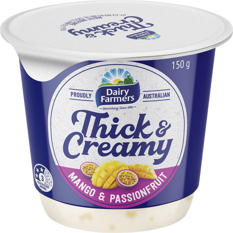 Dairy Farmers Thick & Creamy Mango & Passionfruit Yoghurt 150g