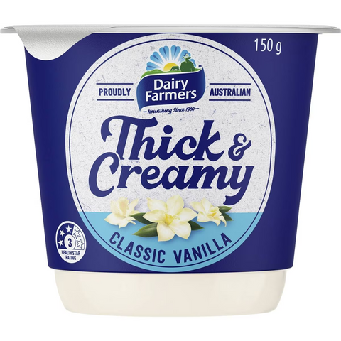 Dairy Farmers Thick & Creamy Classic Vanilla Yoghurt 150g