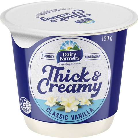 Dairy Farmers Thick & Creamy Classic Vanilla Yoghurt 150g