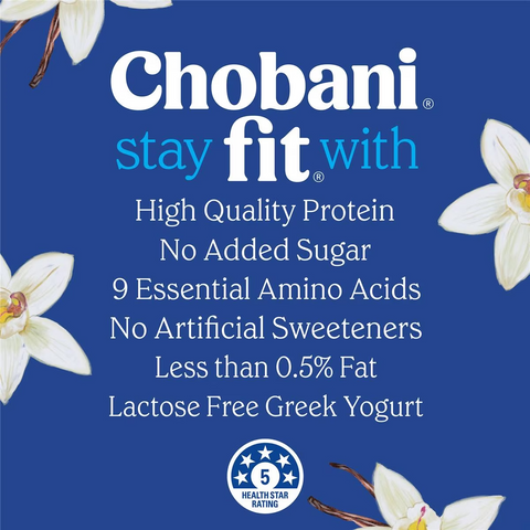 Chobani Fit Vanilla Greek Yoghurt Pouch 140g