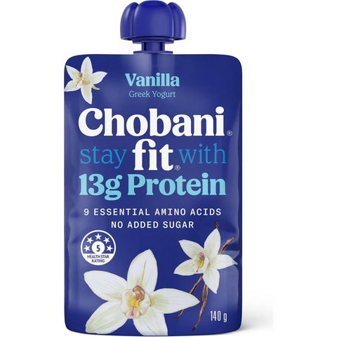 Chobani Fit Vanilla Greek Yoghurt Pouch 140g