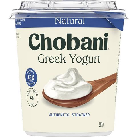 Chobani Greek Yogurt Natural Whole Milk 907g